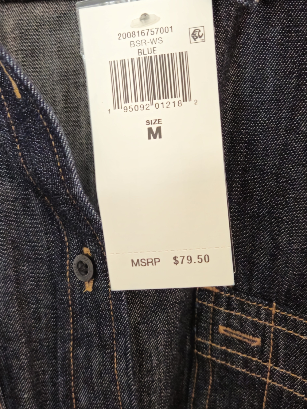 Lauren Ralph Lauren Indigo Denim Button-Front Shirt, NWT, Size Medium - Picture 3 of 4